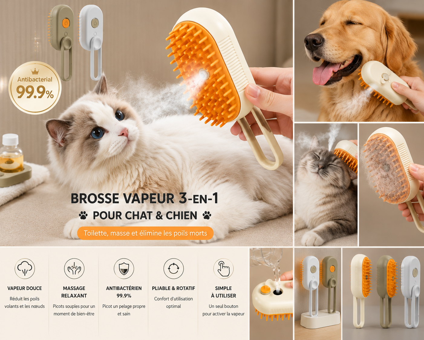 PoilClean™ – Brosse anti-poils